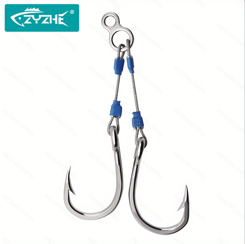 Fishing Hook Assortment - ZYZHE Steel Wire Jig Assist Hook