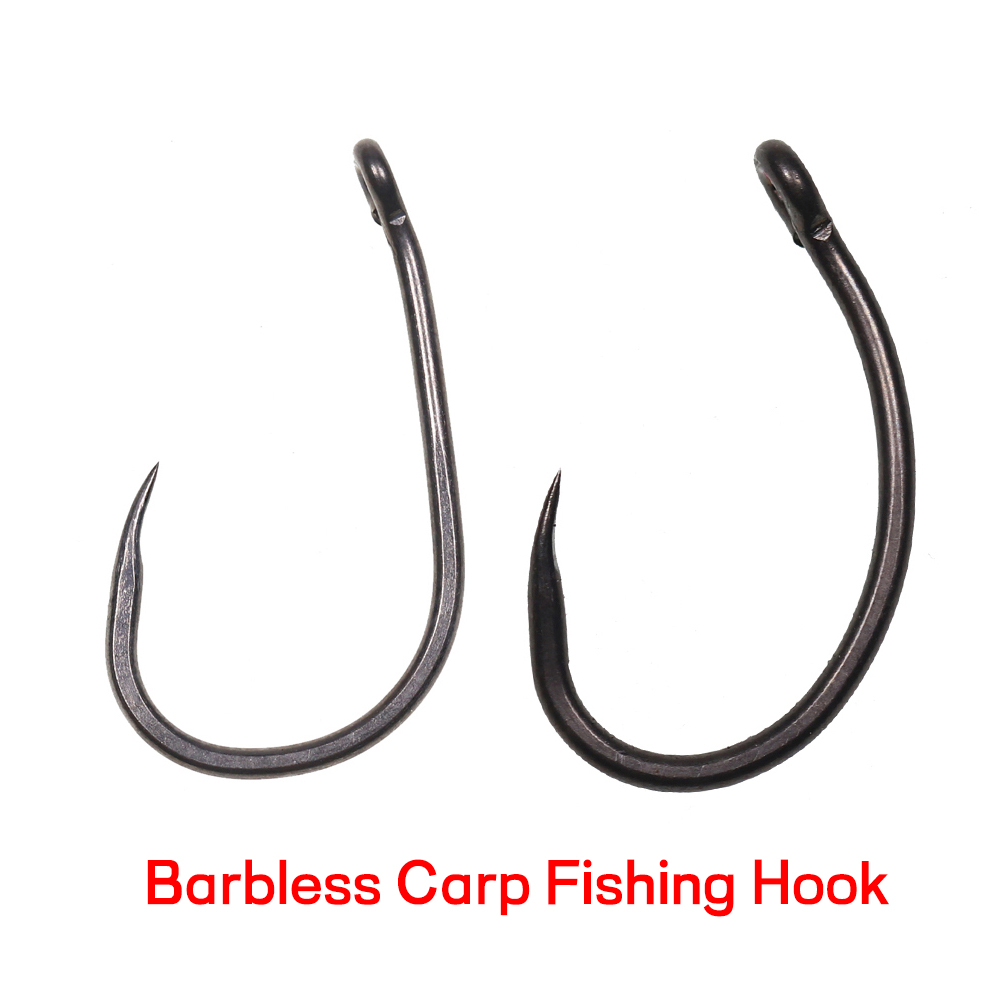 50PCS Matt Black Carp Fishing  - Fishing Hook Barbless recension och pris
