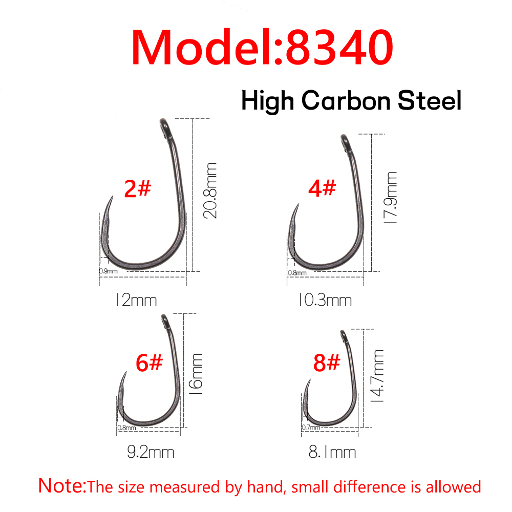 50PCS Matt Black Carp Fishing  - Fishing Hook Barbless recension och pris