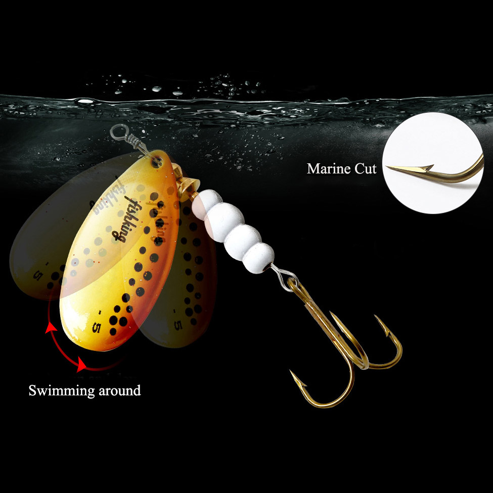 1pcs Spinner Bait 3.9/4.6/7.4/ - Fishing Hook Treble recension och pris