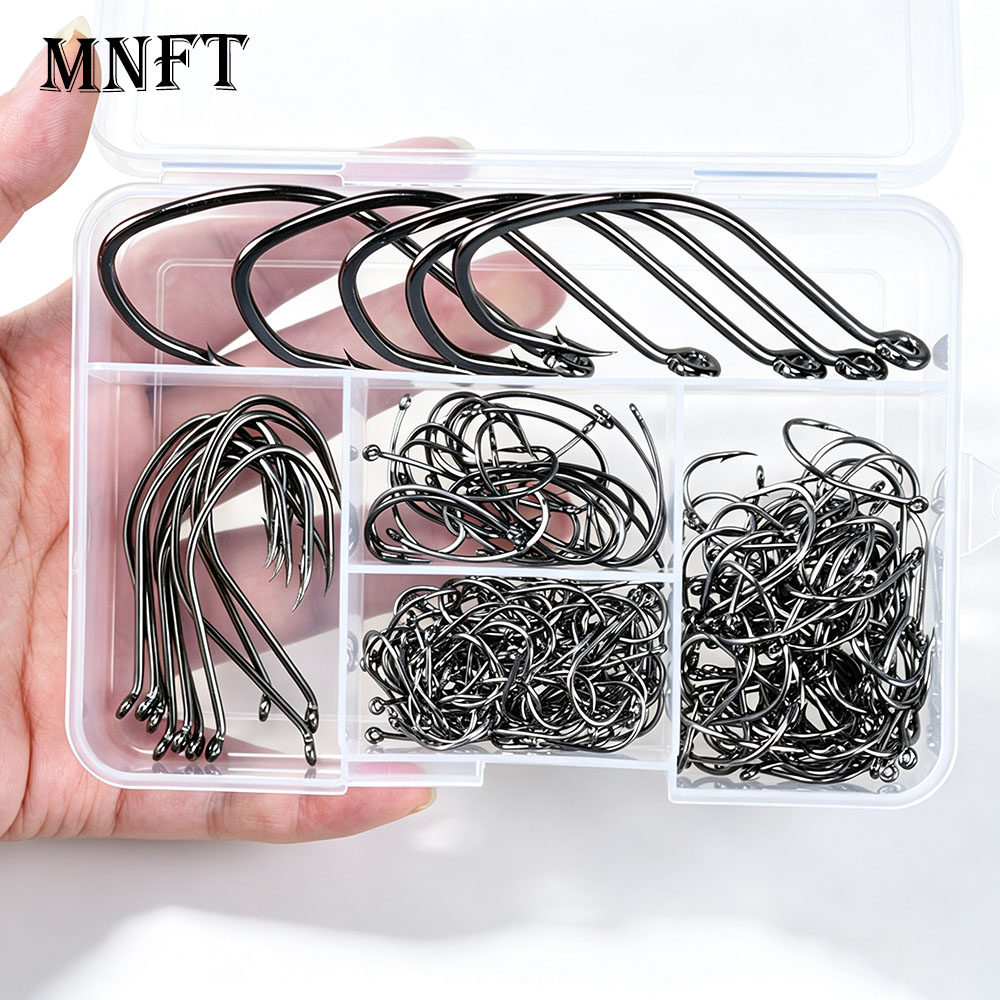 200Pcs Multi‑Sizes Barbed Fish - Fishing Hook Circle recension och pris