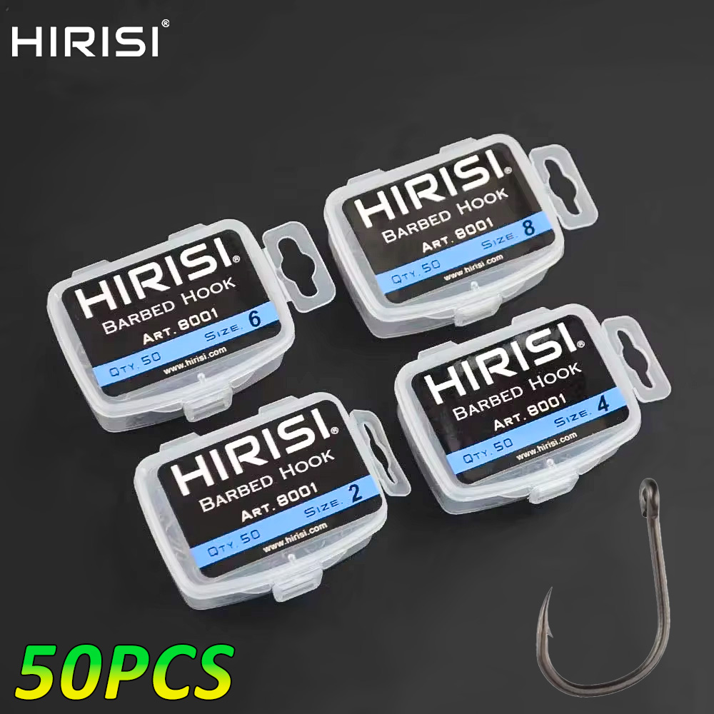 Hirisi 50pcs Barbed  Coated Ca - Fishing Hook Assortment recension och pris