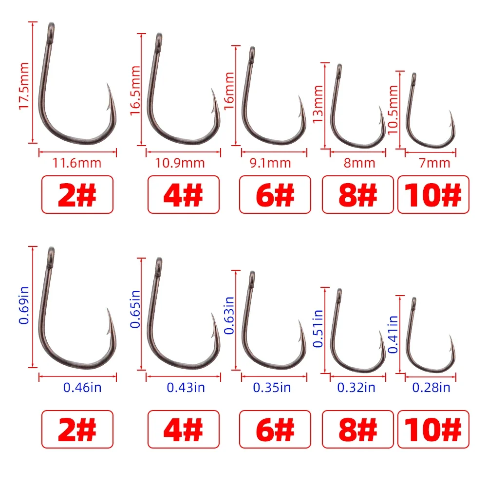 Hirisi 50pcs Barbed  Coated Ca - Fishing Hook Assortment recension och pris