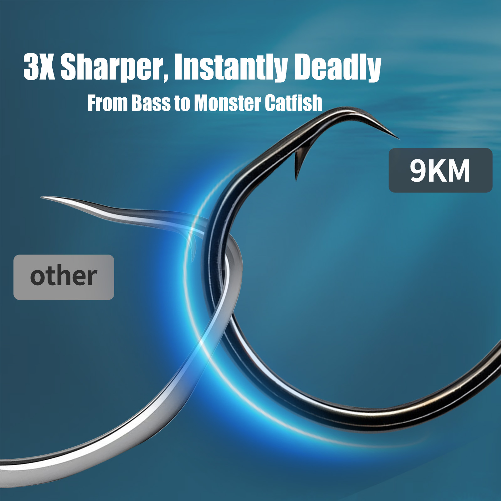 9KM Fishing Circle Hook 25-50p - Fishing Hook Circle recension och pris
