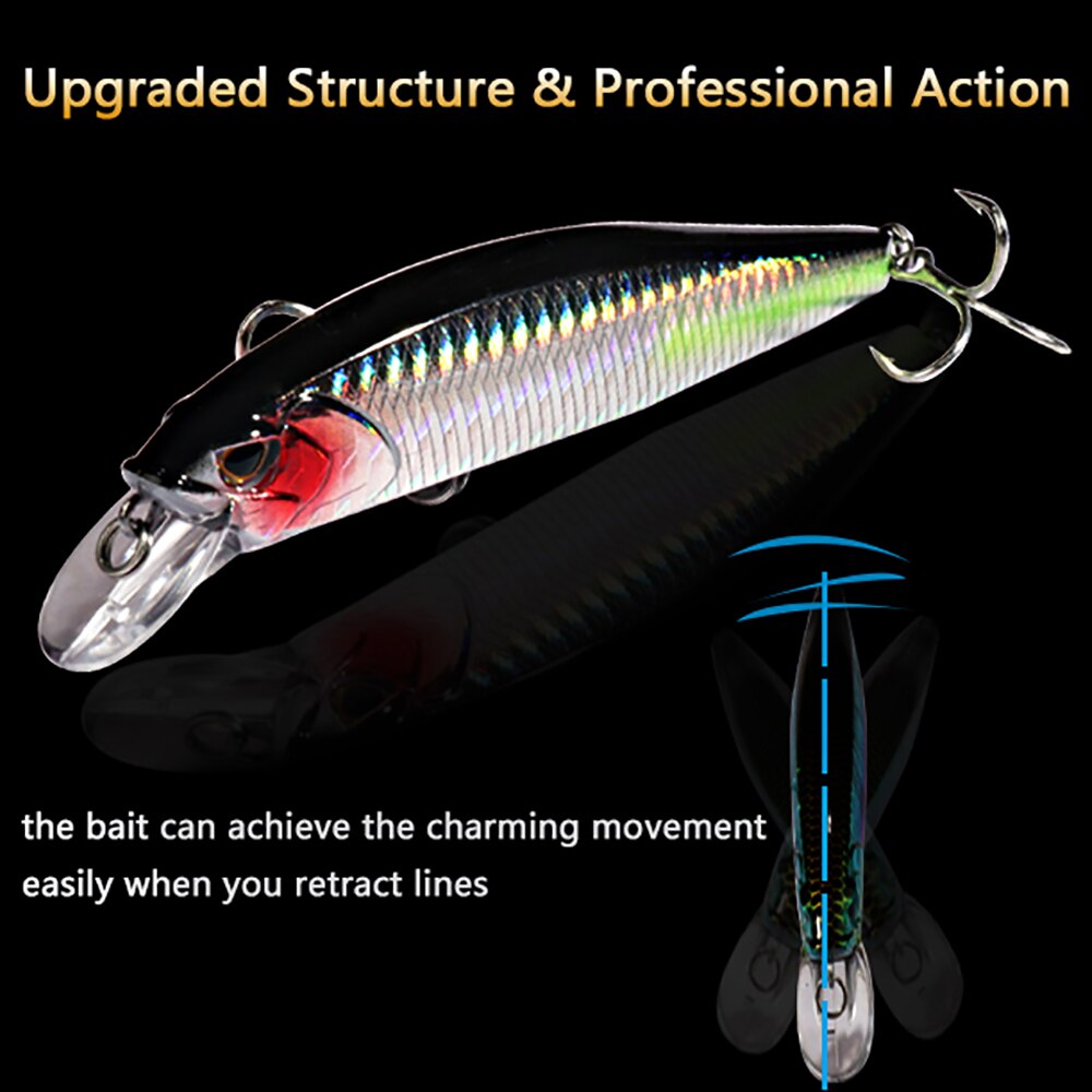 Sinking Minnow 19g Floating Je - Fishing Hook Treble recension och pris
