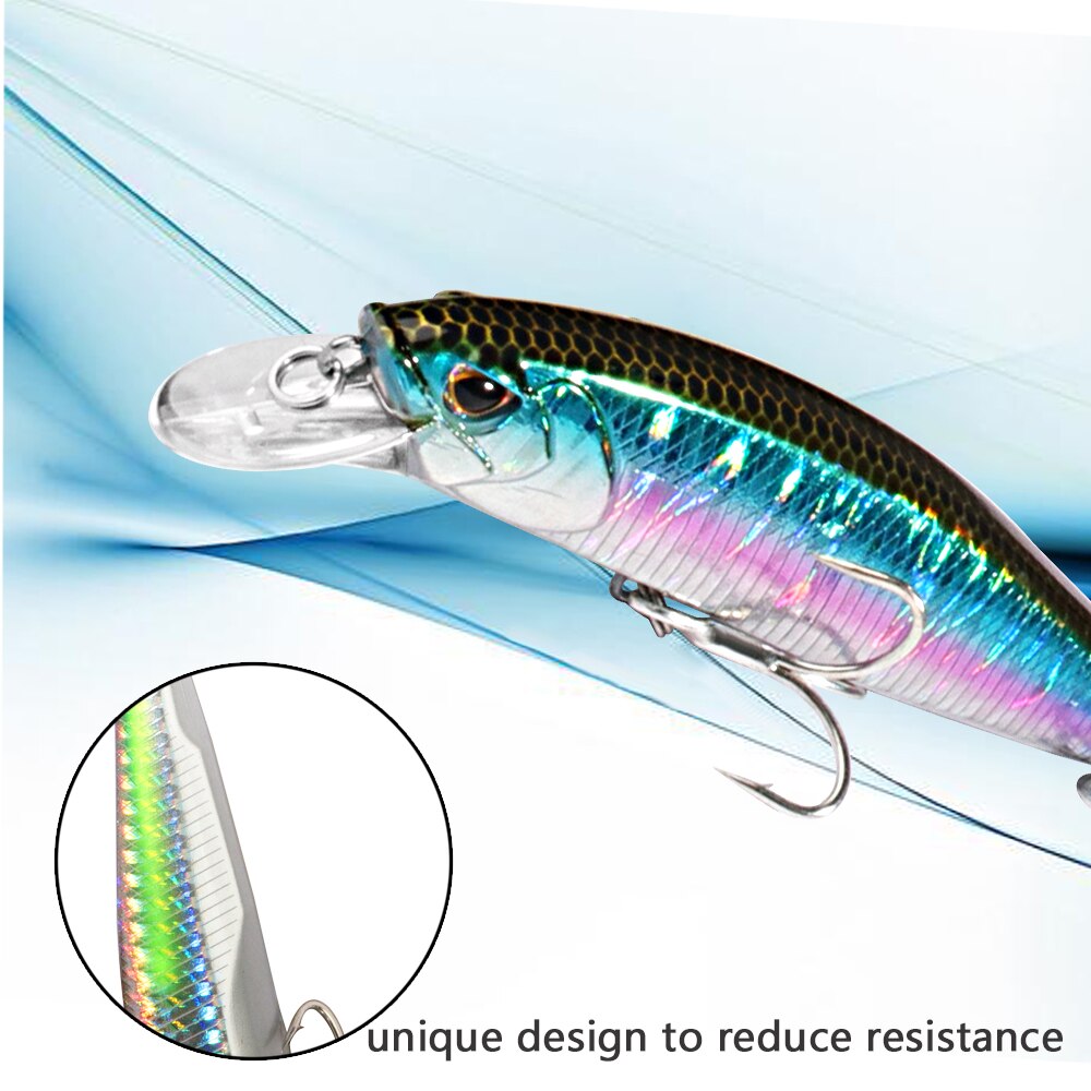Sinking Minnow 19g Floating Je - Fishing Hook Treble recension och pris