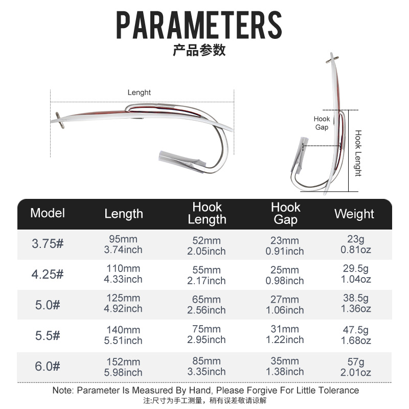 TEASER Single-Hook Large Metal - Fishing Hook Size recension och pris
