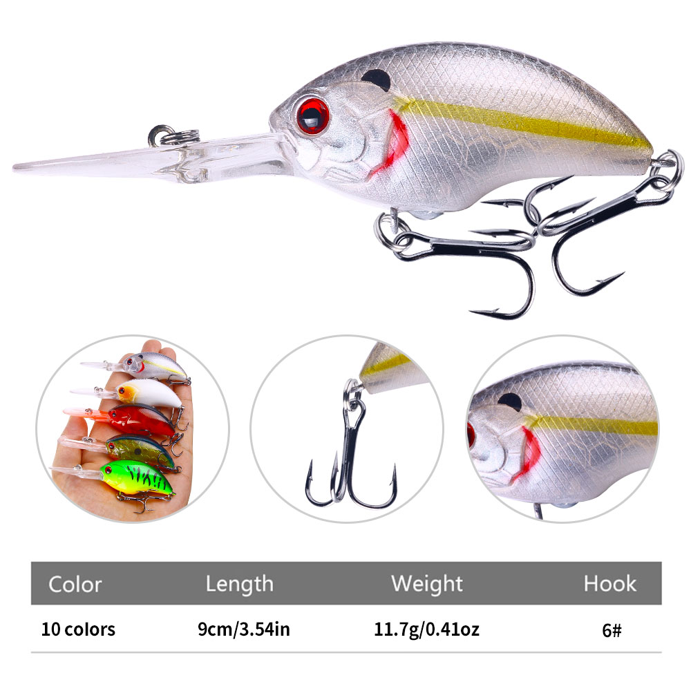 HENGJIA 11.7G 9CM Fishing Lure - Fishing Hook Size recension och pris